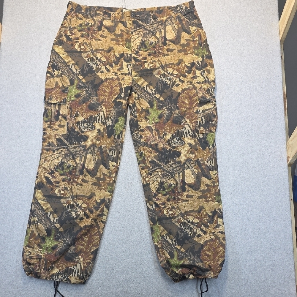 Field Staff Mossy Oak Camo Hunting Cargo Pants Drawstring Ankle Size 2XL